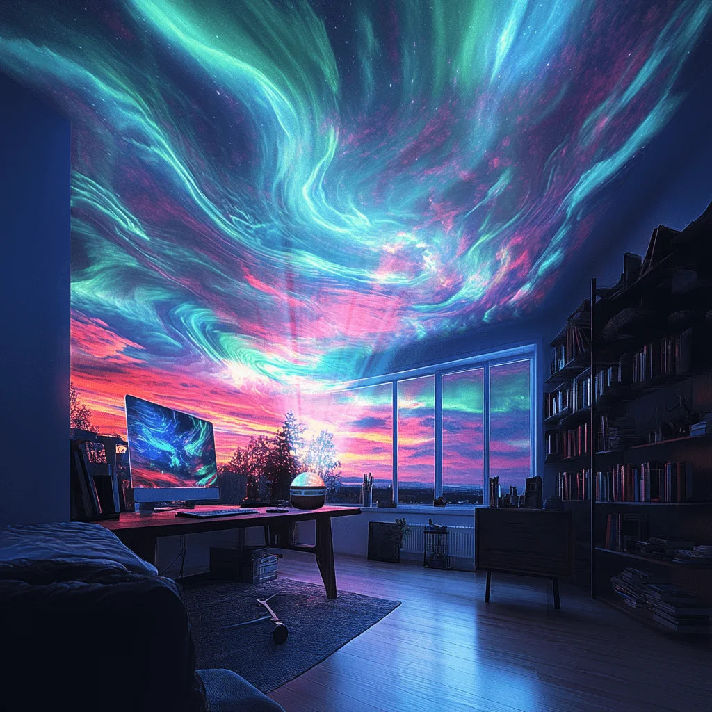 7-Color Aurora Night Light Projector