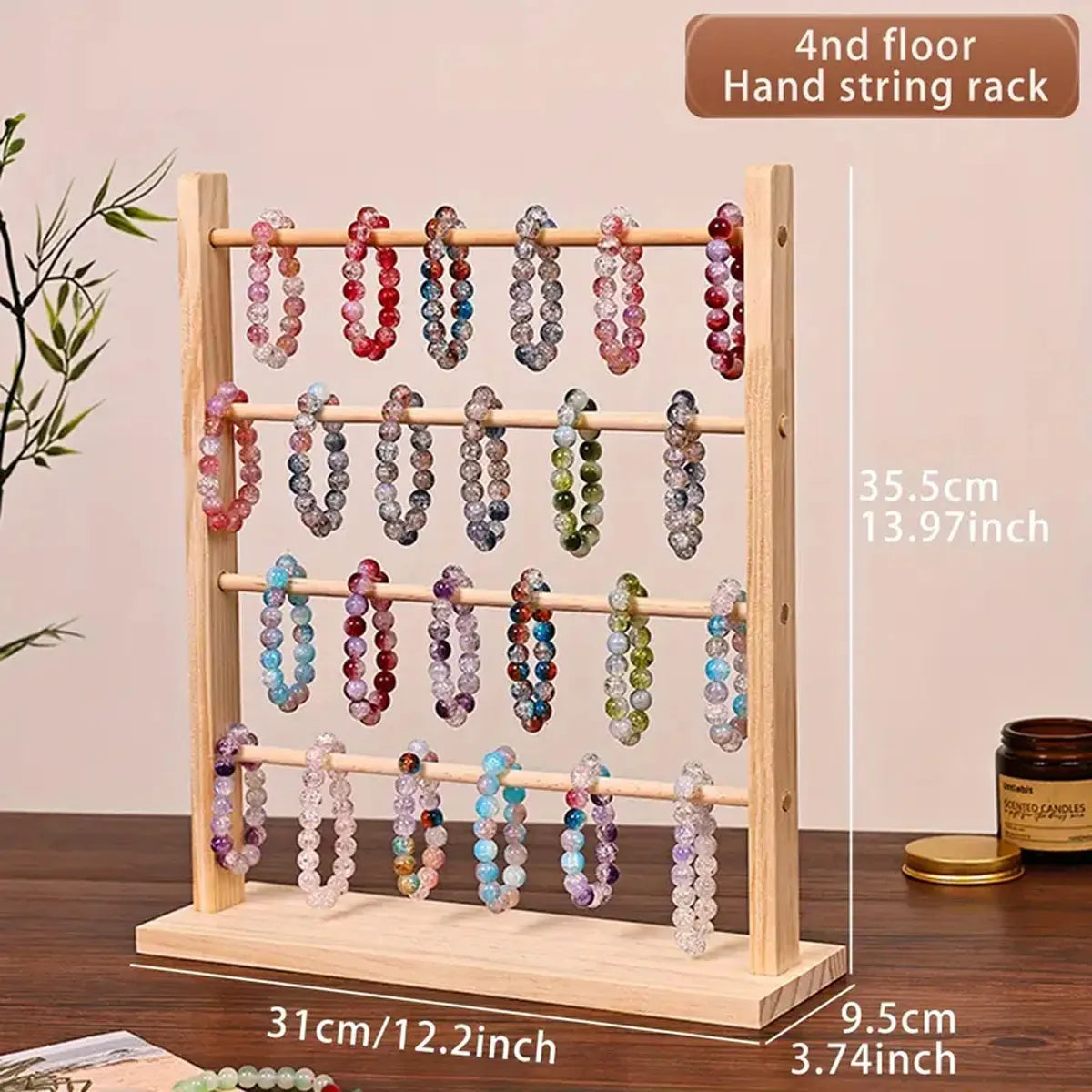 1pc Jewelry Storage Rack, Suitable for Storing Bracelets, Wooden Display Stands for Dressing Tables, Jewelry Towers