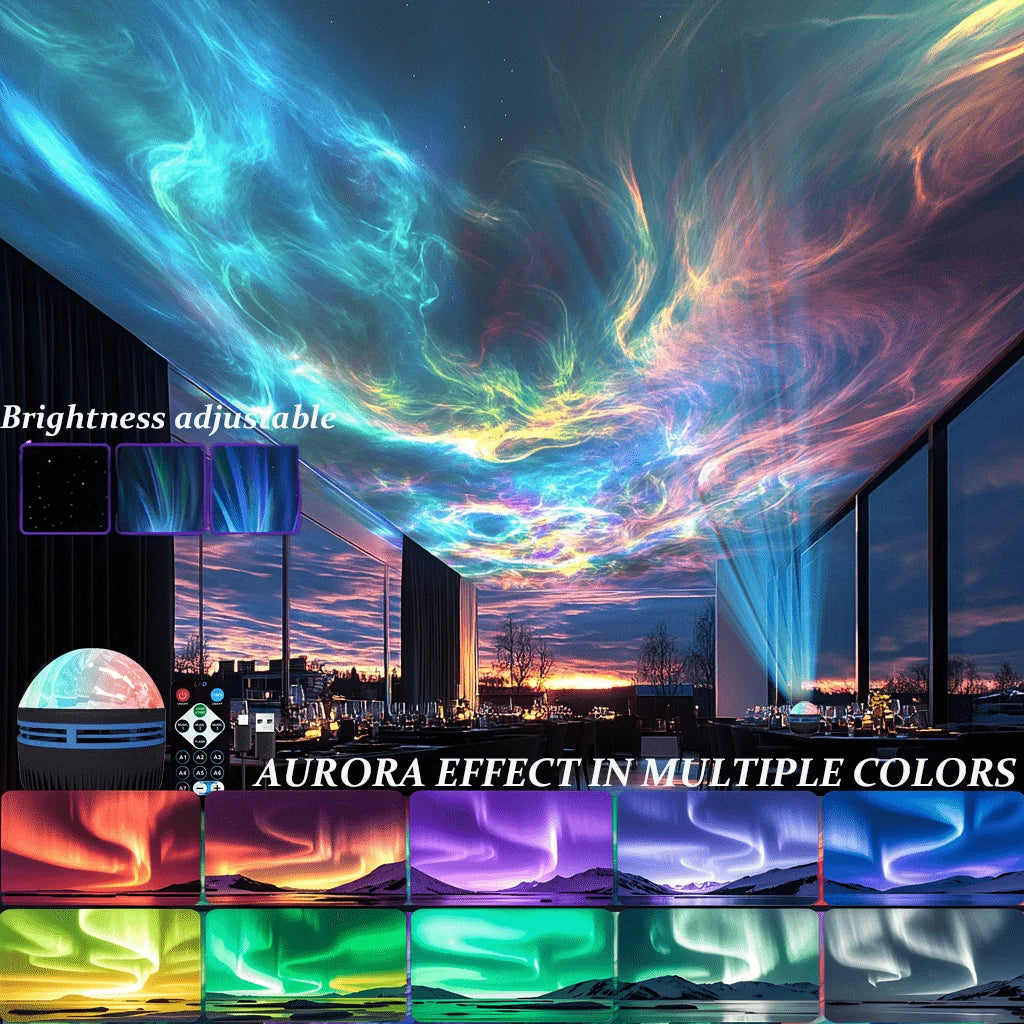 7-Color Aurora Night Light Projector