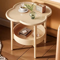 Stylish Round Side Table with Shelf
