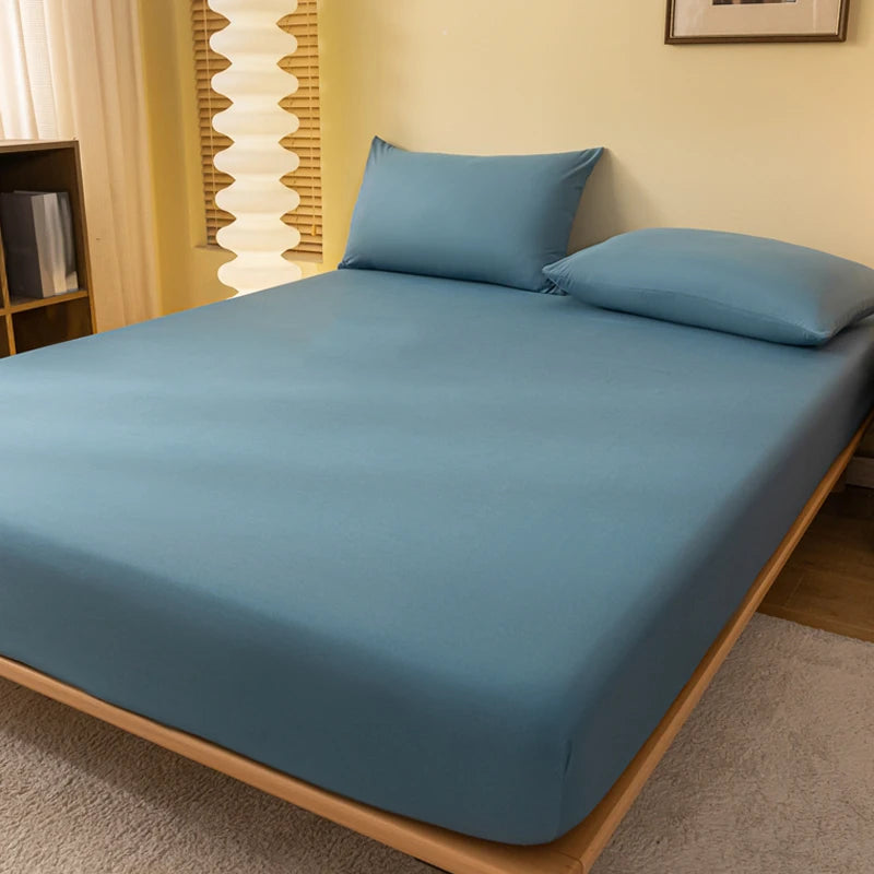 1 piece of solid color matte bed sheet, solid color bed cover for bedroom, bedding (excluding pillowcases)