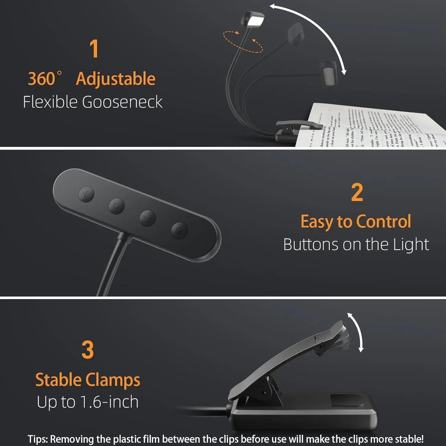 14 LED Dimmable Clip-On Reading Lamp
