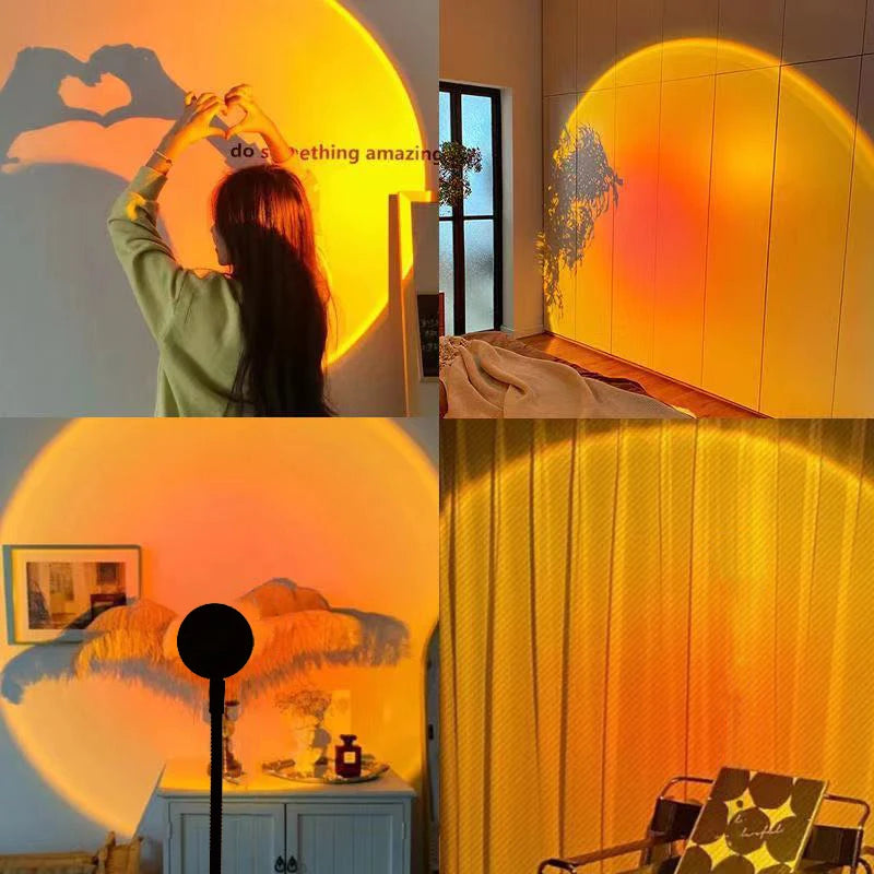 LED Sunset Lamp USB Projector Light