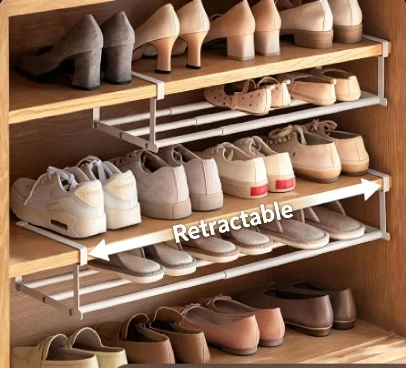 Adjustable Under-Shelf Shoe Organiser