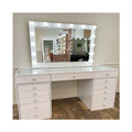 Hot Selling Dressing Table Set With LED Light Mirror And Power Socket 14 Holly Wood Bulbs Illuminated Dressing Table