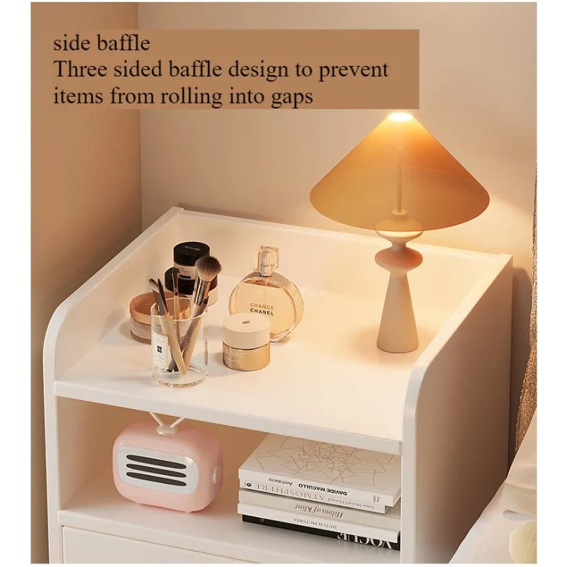 Modern Bedside Table with Storage Cabinet