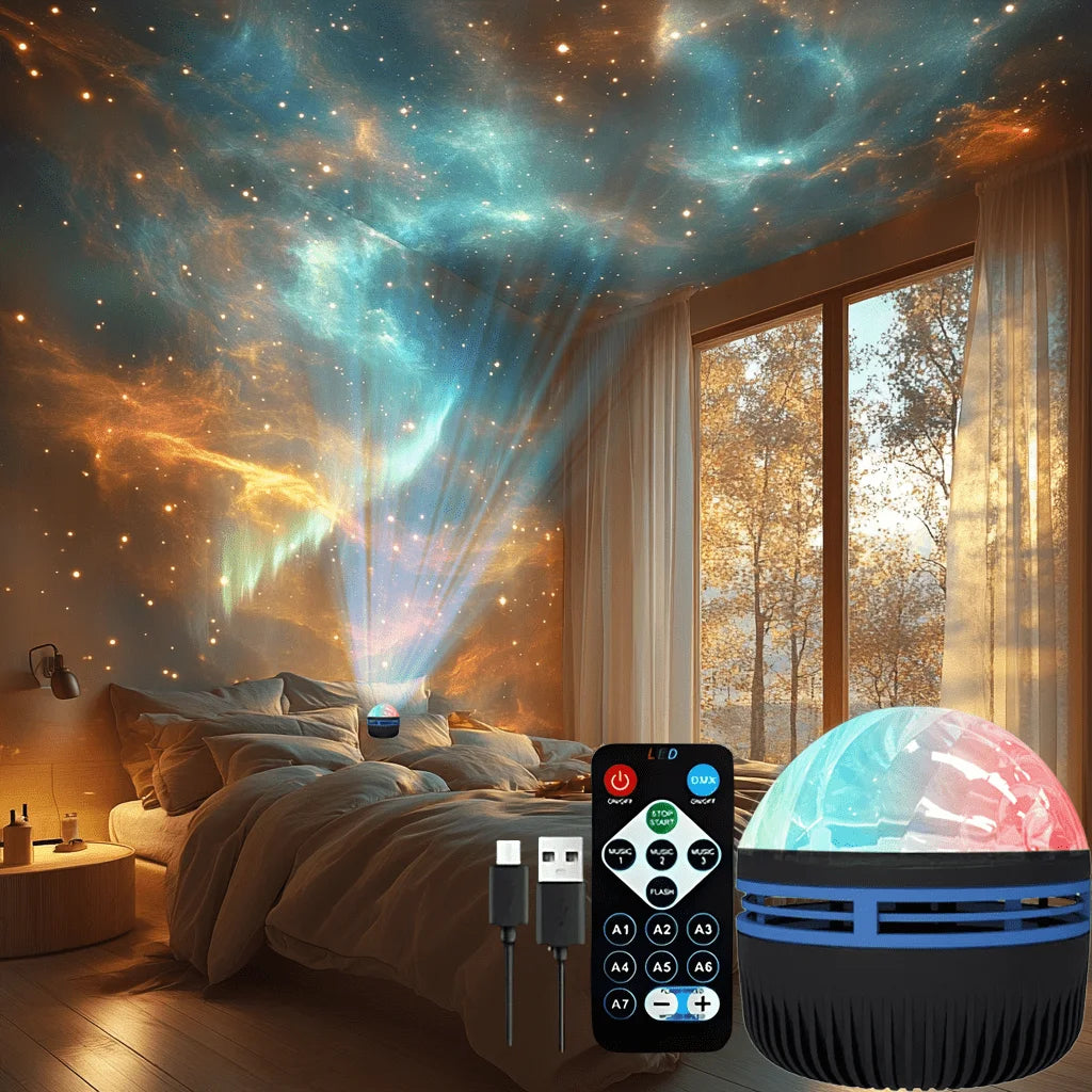 7-Color Aurora Night Light Projector