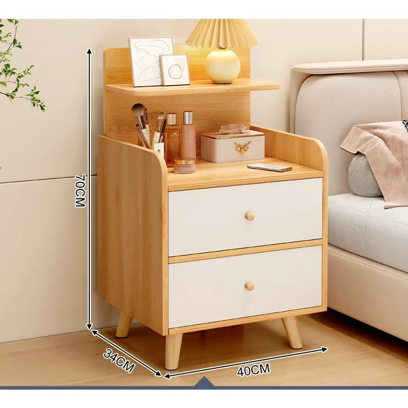 Modern Bedside Table with Storage Cabinet