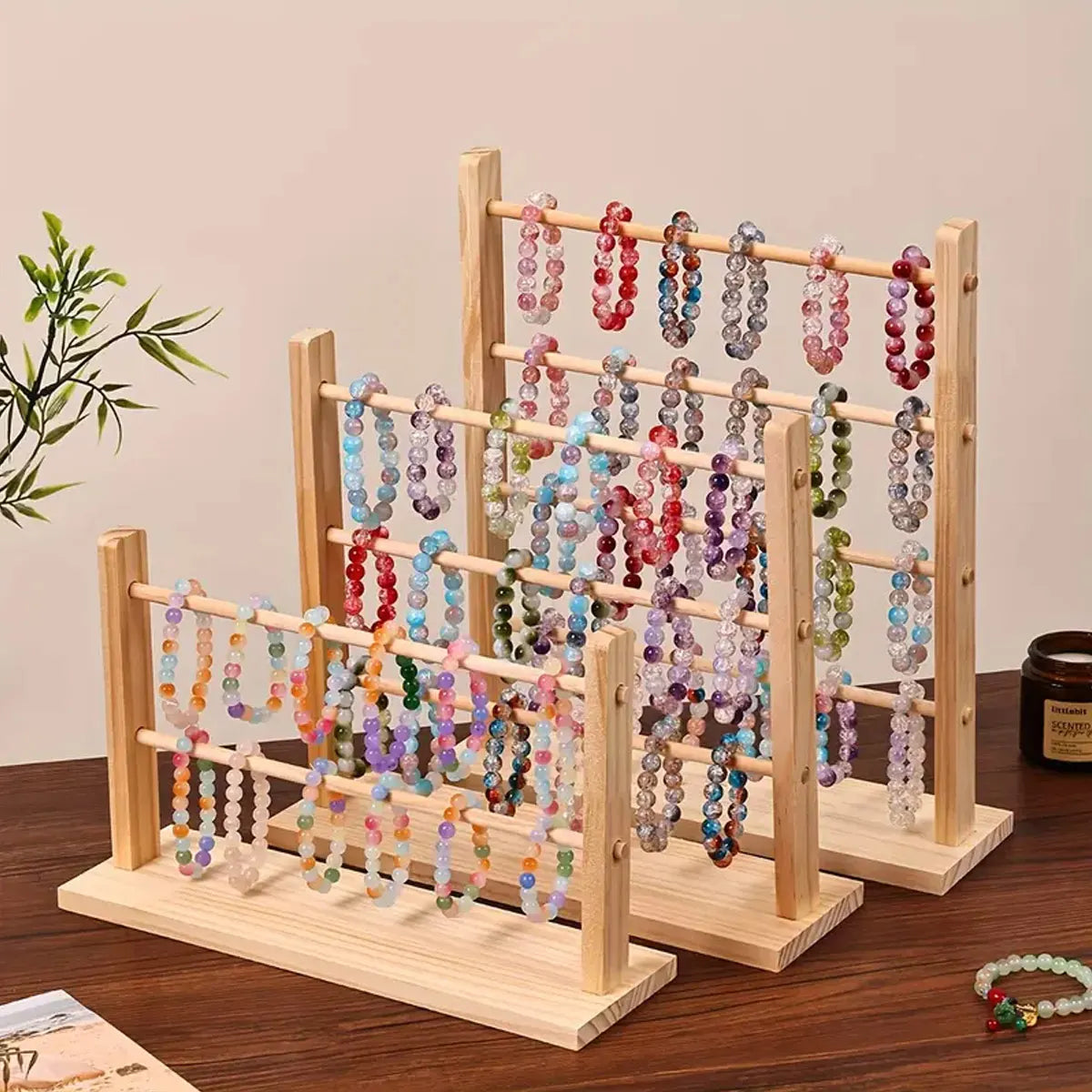 1pc Jewelry Storage Rack, Suitable for Storing Bracelets, Wooden Display Stands for Dressing Tables, Jewelry Towers