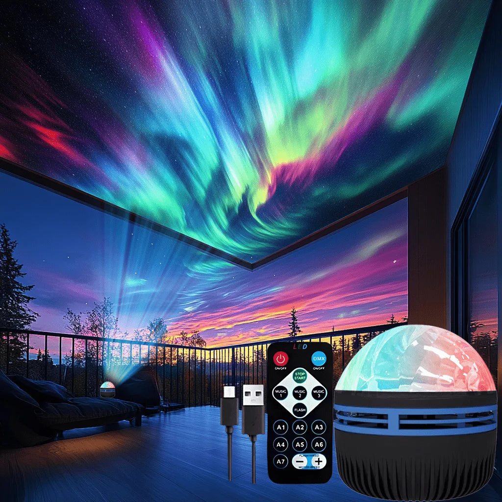 7-Color Aurora Night Light Projector